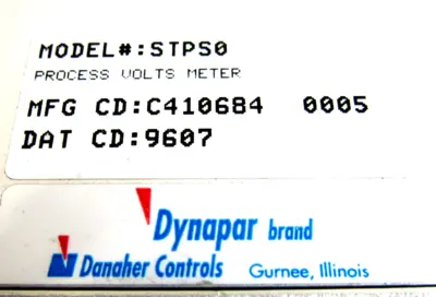 NEW DYNAPAR BC STPS0 MODULE, DIGITAL PROCESS VOLTAGE METER