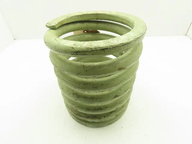 Heavy Duty Steel Isolation Reactor Coil Spring Flat Mount 8"OD 9.5"L Light GREEN