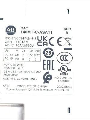 USED ALLEN-BRADLEY SIDE-MOUNTED AUXILIARY CONTACT
