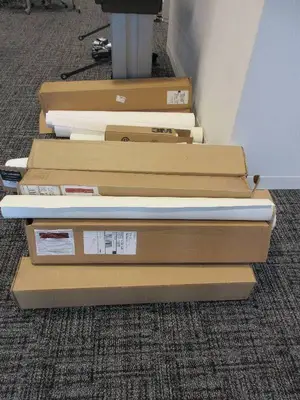 HP DESIGN JET LARGE FORMAT PRINTER WITH PAPER AND INK