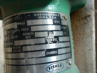 Fisher 1/2" 150 Class, 316 Stainless Control Valve