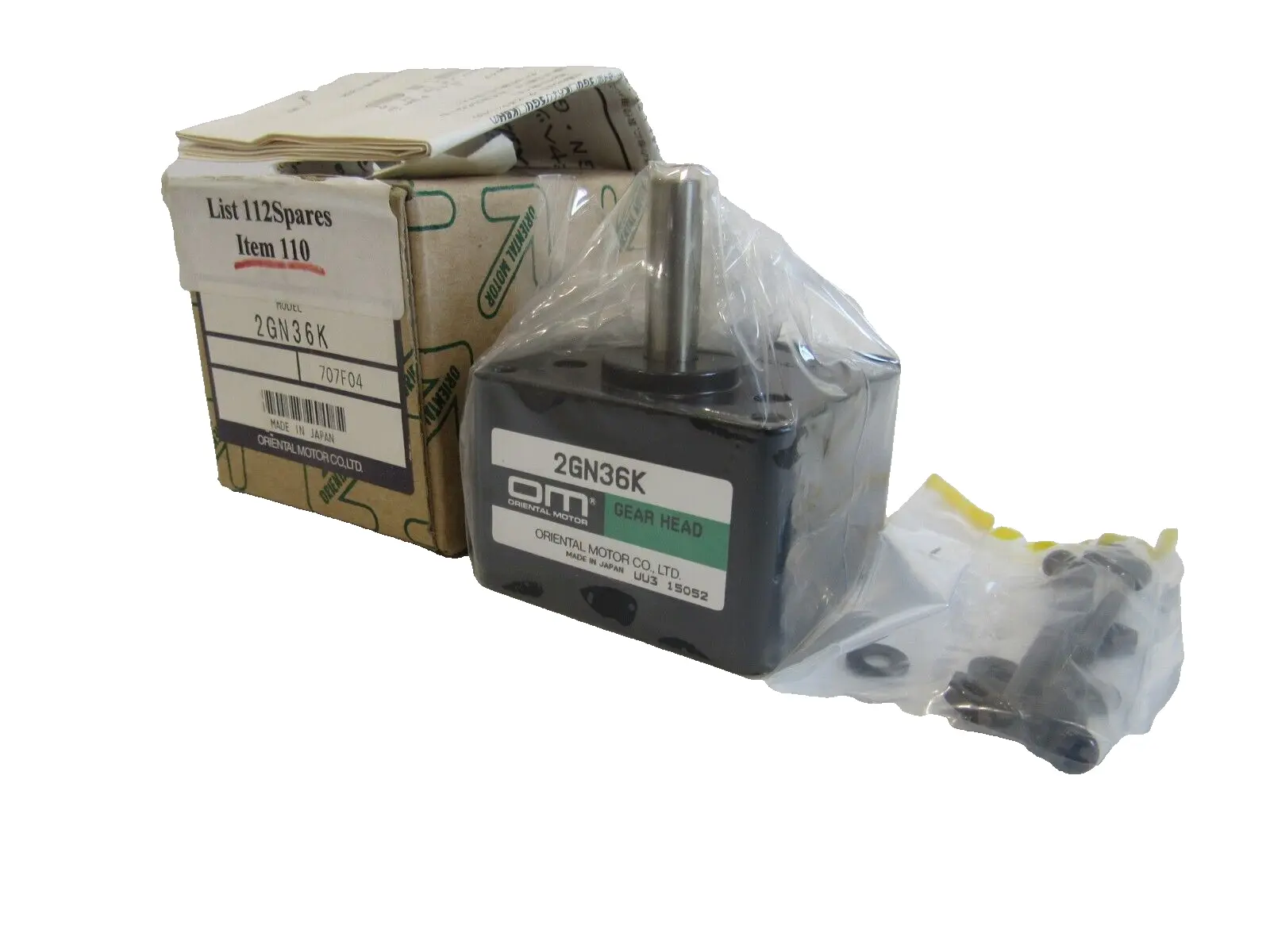 NEW ORIENTAL MOTOR 2GN36K GEARHEAD