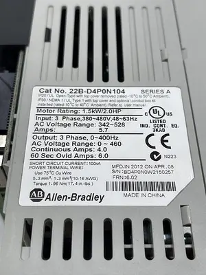 USED ALLEN-BRADLEY ALLEN-BRADLEY 22B-D4P0N104 SER A