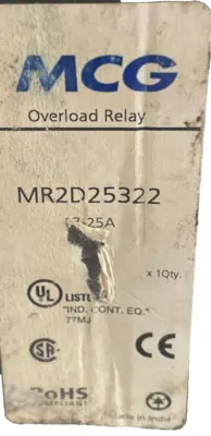 NEW MCG MR2D25322 OVERLOAD RELAY MR2D25