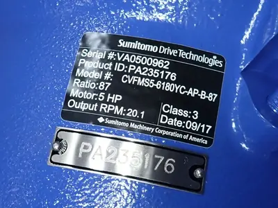 USED SUMITOMO DRIVE TECHNOLOGIES CVFMS56180YCAPB87