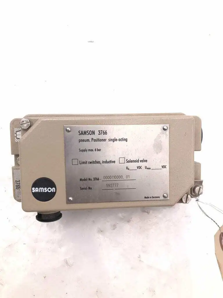 Samson 3766-0000110000.01 Single-Acting Pneumatic Valve Positioner 6bar
