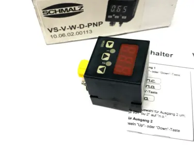 USED SCHMALZ DIGITAL VACUUM AND PRESSURE SWITCH 10.06.02.00113
