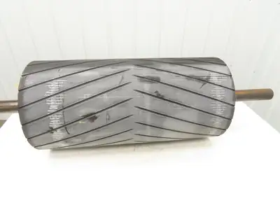 12" Dia x 26"W Conveyor Drive Pulley 1-15/16" Shaft Lagged Roller