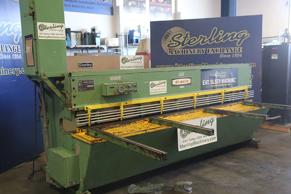 Used DI-ACRO 10FTX1/8IN Power Squaring Shears (Gauge) California US | Sterling Machinery Exchange #1467182