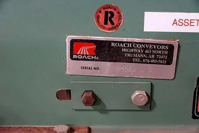 42" WIDE x 100' ROACH POWER DRIVEN ROLLER / BELT CONVEYOR, WITH VFD DRIVE: YOBRO #24712