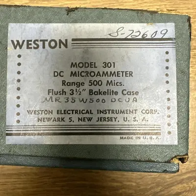 New | in-Stock WESTON 301 Meters - Misc Ohio US | Surplus Asset Holdings #1247016