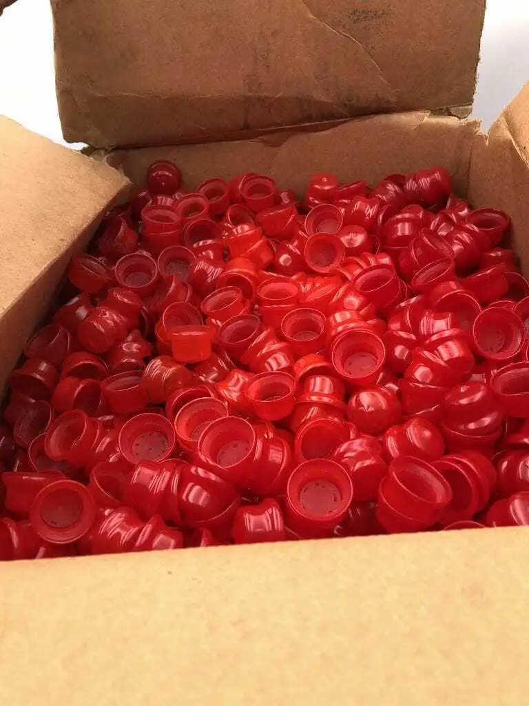 Michigan Tube HP-6 3/4″ Red Rubber End Caps/Plugs -NIB of Approx. 2500