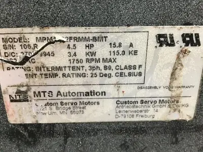 USED MTS AUTOMATION MPM1532FRMM-BMT
