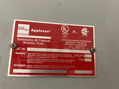 Appleton AGUBSW121212A Type 4 Explosion Proof Meter Enclosure/Box 12”x12”x12”