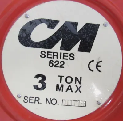 NEW CM SERIES 622 CHAIN HOIST 3 TON 10FT