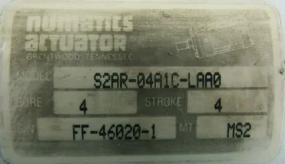 USED NUMATICS S2AR-04A1C-LAA0 PNEUMATIC CYLINDER 4×4 S2AR04A1CLAA0