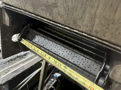 40' X 16" JORGENSON MOTORIZED CHIP CONVEYOR: YOBRO #24160