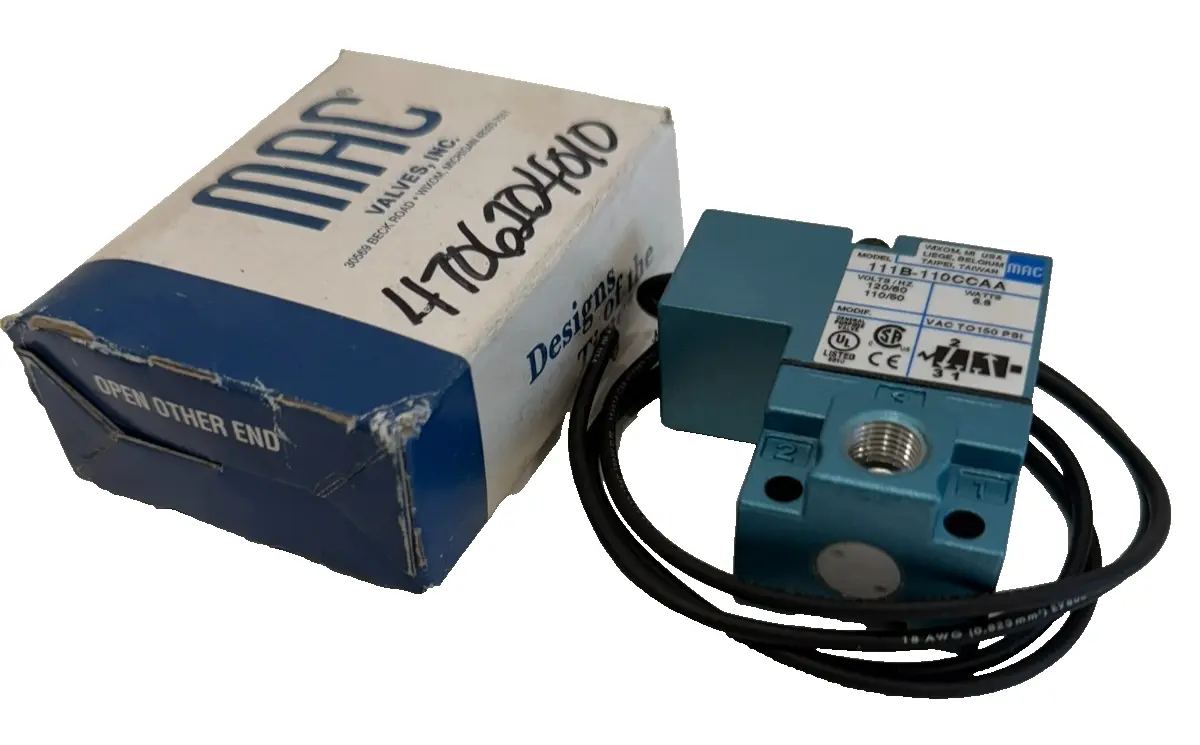 NEW MAC VALVES 111B-110CCAA SOLENOID VALVE 111B110CCAA