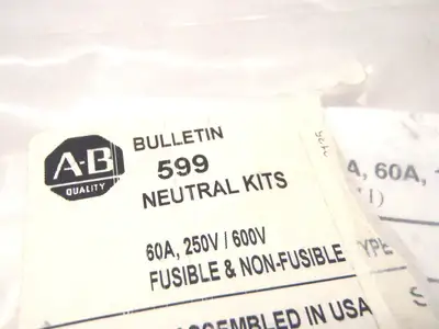 599-NK4 | Allen Bradley  Neutral Kit for 1494H Safety Switches - New Other