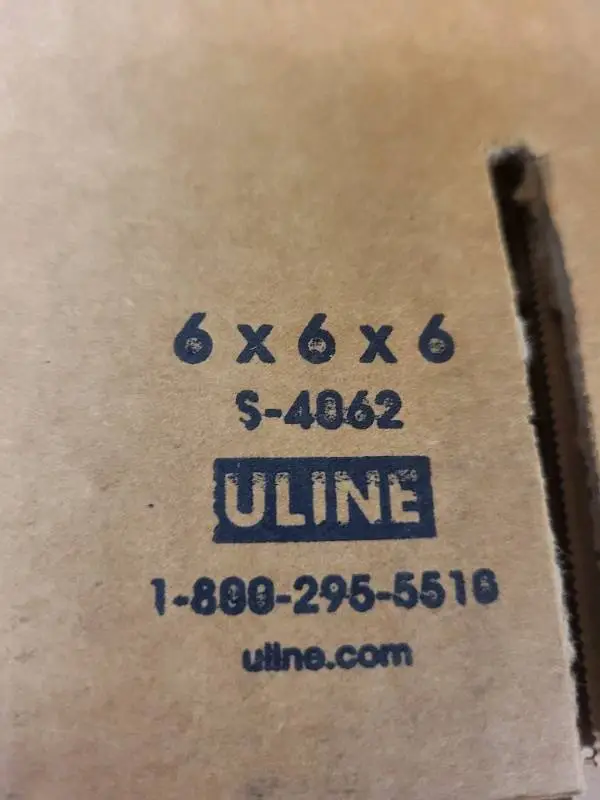 Bundle of Uline 6x6x6 Corrugated Shipping Boxes