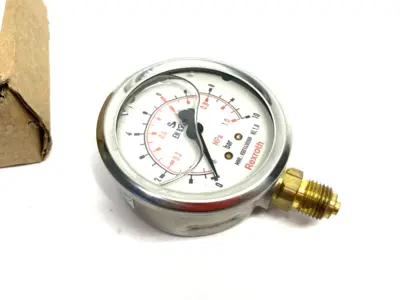 New | in-Stock BOSCH REXROTH MANOMETER PRESSURE GAUGE ABZMM 63- 10BAR/MPA-U/V006G Miscellaneous MRO | Maverick Industrial Sales #1121574