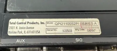 USED TOTAL CONTROL PRODUCTS QPI21100S2P