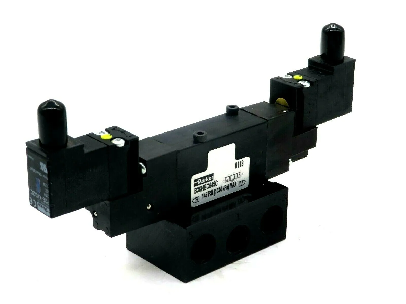 NEW PARKER B36HBC549C DIRECTIONAL SOLENOID 1/4" 3P 24VDC