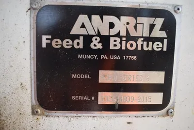 Andritz Model #4360/Series Feed & Bio Fuel Hammer Mill, 6/600 HP