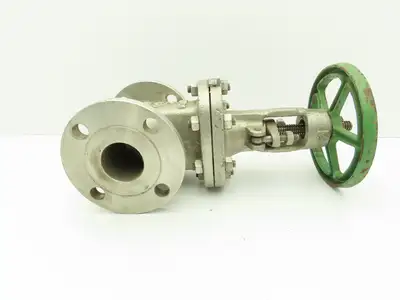 Newco 11F-C8M4-2 Manual  2" Flanged Stainless Gate Valve 150# Raised Face 4-Bolt