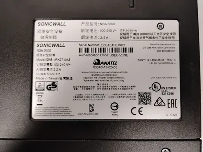 USED DELL Sonicwall NSA 6600
