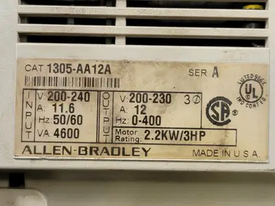 USED ALLEN-BRADLEY 1305-AA12A