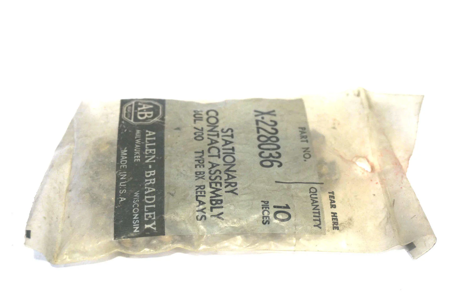 10 NEW ALLEN BRADLEY X-228036 CONTACT ASSY. X228036