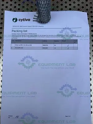 NEW CYTIVA BPG 18103120 STAND FOR 140/200 GLASS CHROMATOGRAPHY COLUMN W/ WHEELS