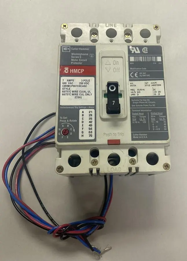 Used CUTLER-HAMMER HMCP007C0CA02 Miscellaneous Equipment (Electrical & Power) | Surplus Asset Holdings #1203350