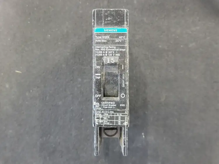 Used SIEMENS BQD6115 Switchgears British Columbia CA | Lenmark #243652