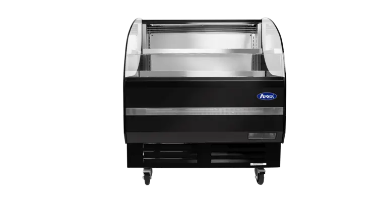 New | in-Stock Atosa New Atosa ATHOM-39 39" Refrigerated Display Merchandiser Open Air Merchandisers (coolers) Illinois US | Falcon Restaurant Supply #1375559