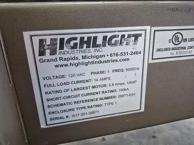 Used HIGHLIGHT INDUSTRIES MAGNUM 2300 Sealers British Columbia CA | Steep Hill Equipment Solutions #762336