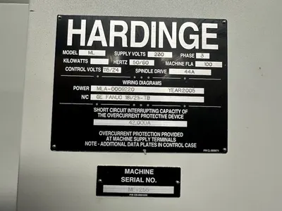 2005 HARDINGE Elite II-8/51 CNC Lathes | Charter Auctions (17)