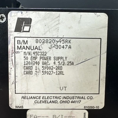 USED Reliance Electric 802820-95RK