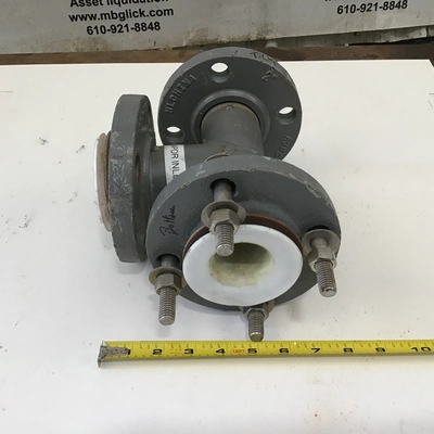 Unbranded 0303 PTFE Lined Pipe Fittings Elbow Tee A395-150