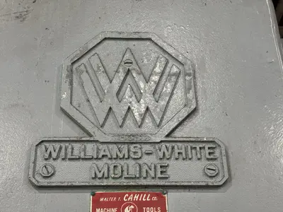75 TON WILLIAMS & WHITE HYDRAULIC GAP FRAME PRESS 16" STROKE: STOCK #23566
