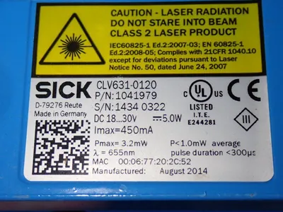 Used SICK CLV6310120 Barcode Scanners Ohio US | HGR 24 #1129790