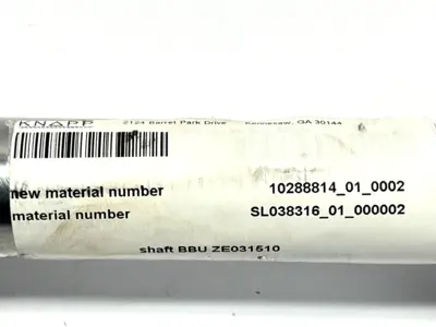 New | in-Stock Knapp Shaft BBU ZE031510 SL038316_01_000002 Conveyor Parts Michigan US | Maverick Industrial Sales #1391560