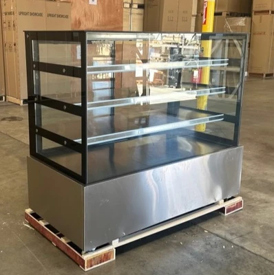 171-0329 60" Glass Donut Pastry Lighted Dry Bakery Case