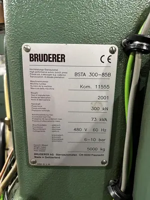 USED BRUDERER BSTA 300-85