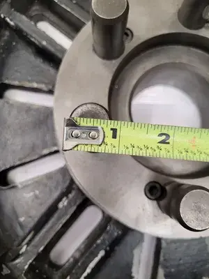 D1-6 LATHE FACE PLATE, 14.5IN OVERALL DIAMETER, D1-6 MOUNT, 2-3/4IN THROUGH HOLE