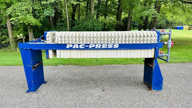 Used 1998 PACIFIC PRESS CO. P470E138A-5 Filter Presses Ohio US | Portage Packaging Systems, Inc. #394132