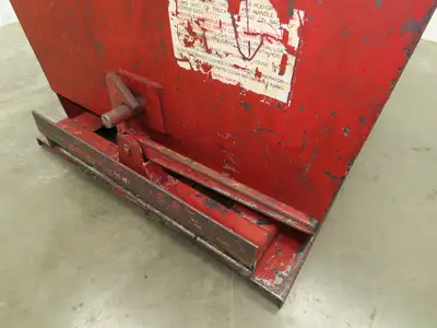 Roura Self Dumping Hopper 1/2 Yard Forklift Steel Dumpster 50x38x32"