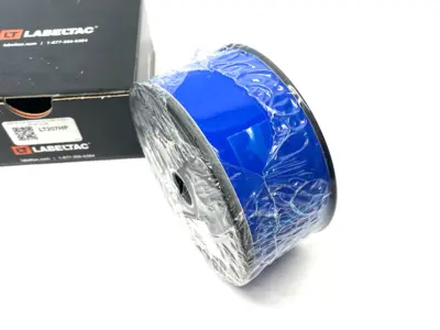 USED LABELTAC PRO MODEL HIGH PERF. 10 YEAR VINYL LABEL 2" X 150'/ROLL, BLUE