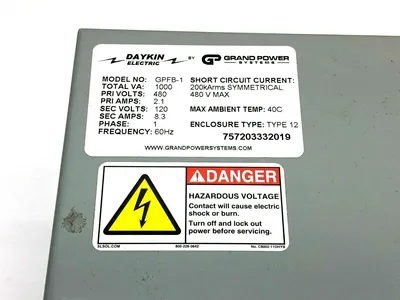 GPFB-1 | Grand Power Systems Daykin Electric  Transformer Disconnect Switch - Used